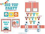 Big Top Circus Party Free Printables